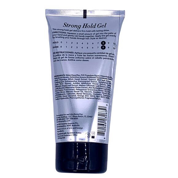 New Keratin Complex Strong Hold Hair Gel Unisex Haircare Styling 5 oz (148 ml) - Picture 3 of 4